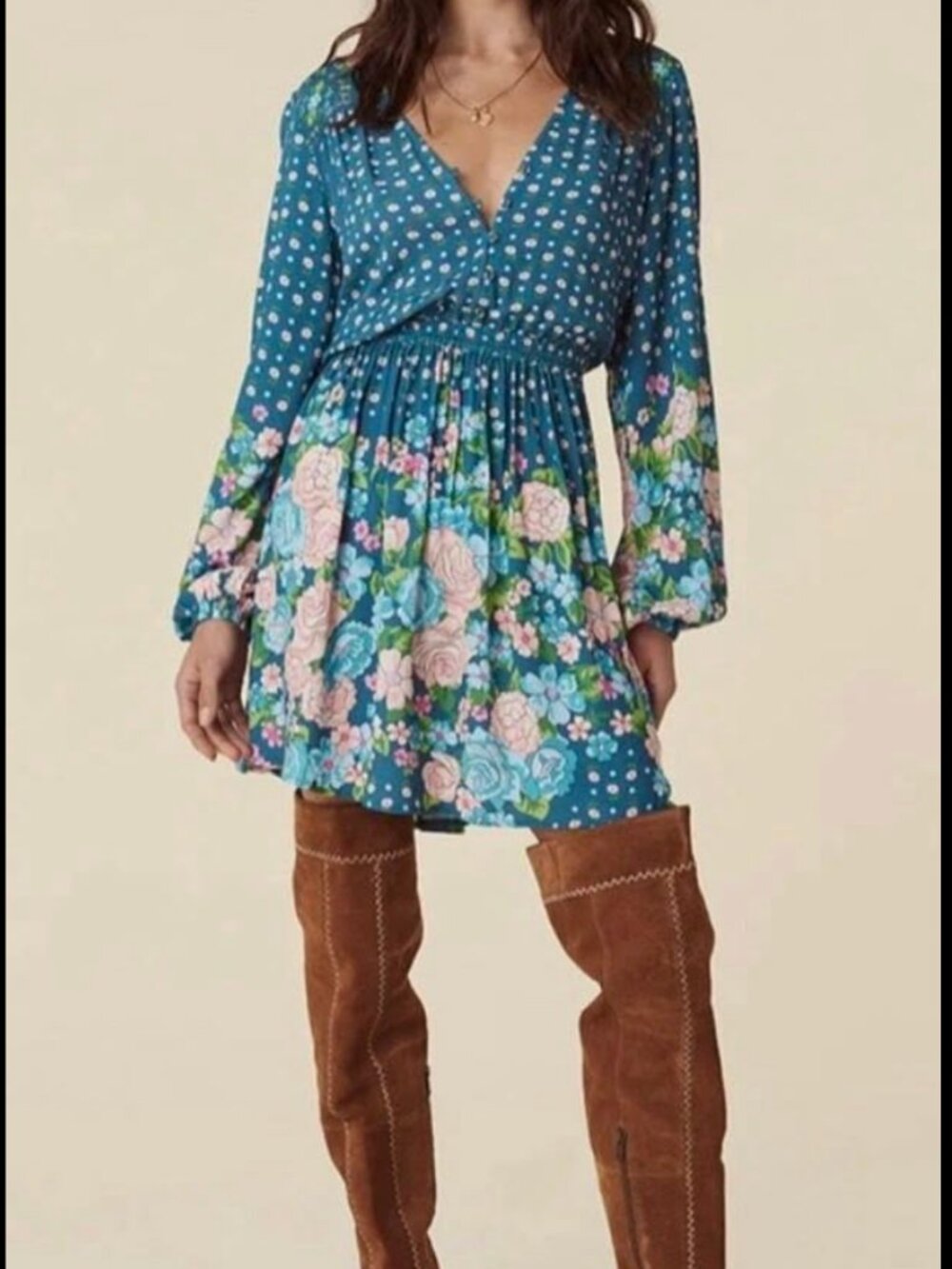 Spell & The Gypsy Yellow Rose Playdress – Cornflower Blue – Medium